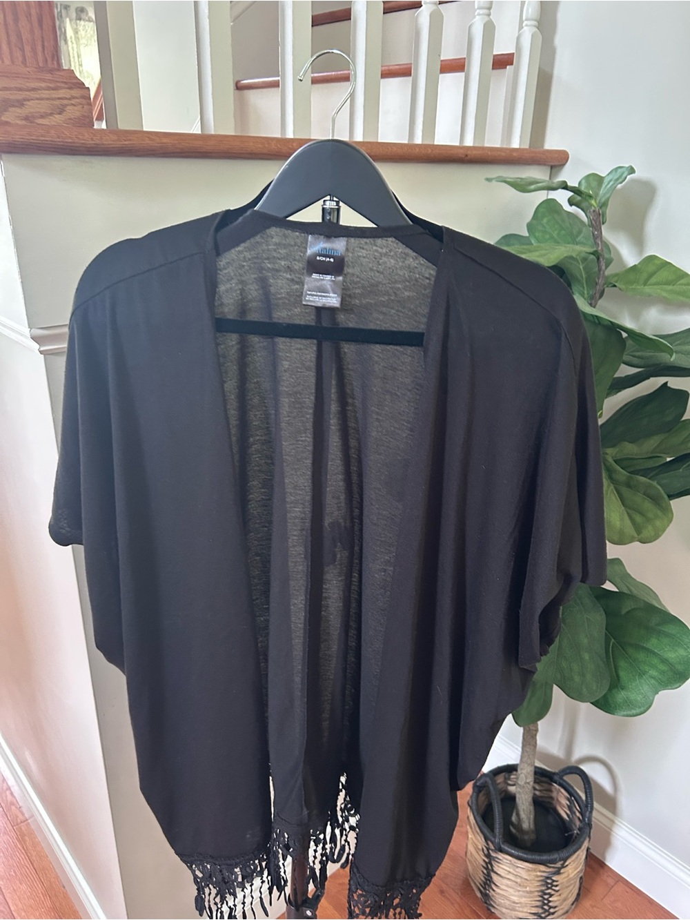 Catalina Black Fringe Swim Coverup